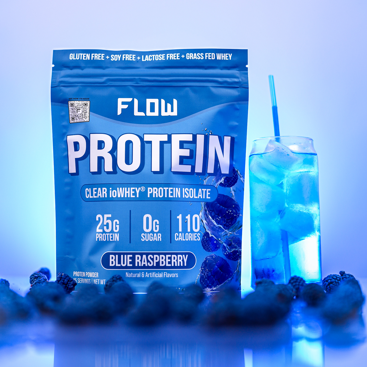 Clear ioWhey® Protein Isolate | Blue Raspberry – Flow Supps