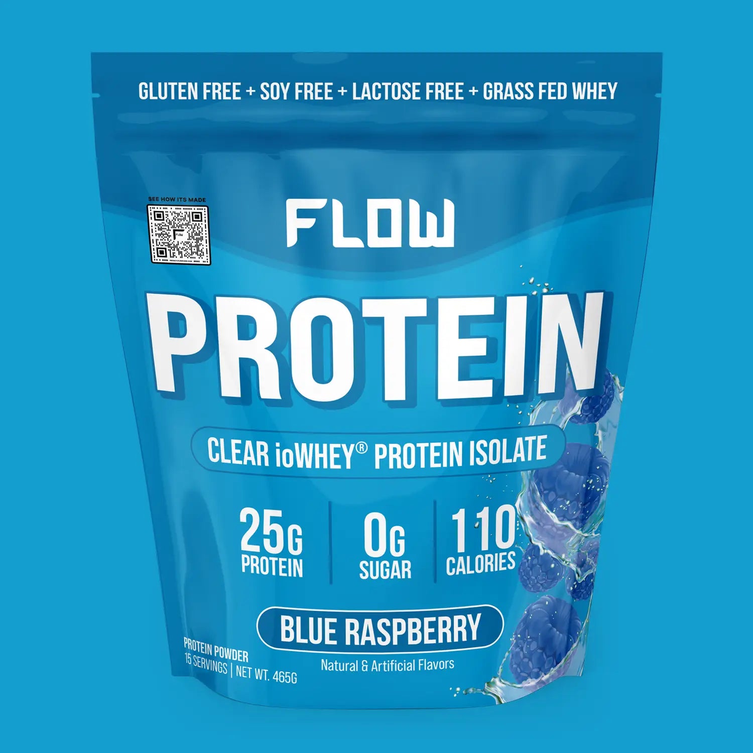 Protein Isolate Blue Raspberry Clear ioWhey® Protein Isolate | Blue Raspberry – Flow Supps
